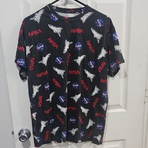 NASA Black Graphic Men's T-Shirt Size Large